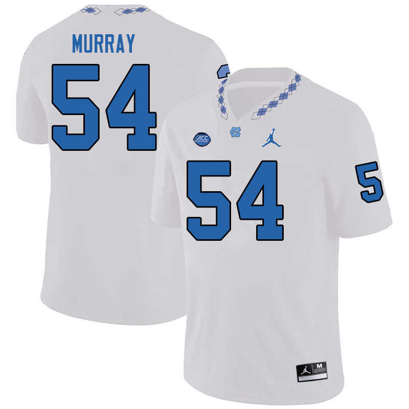 Jordan Brand Men #54 Ty Murray North Carolina Tar Heels College Football Jerseys Sale-White